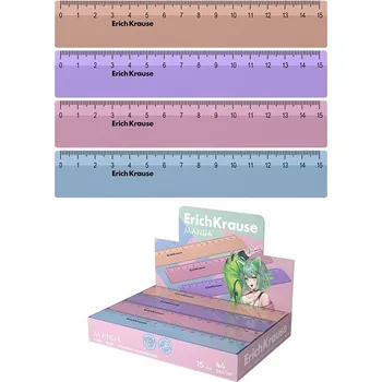pravítka Plastové pravítko ErichKrause Manga - 15 cm, mix motivů