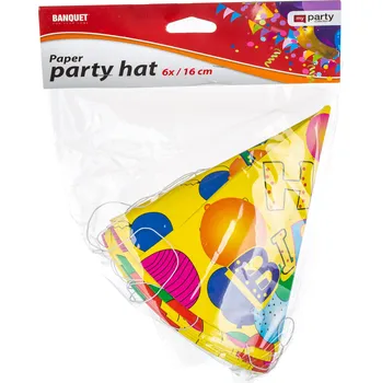 Party dekorace Papírové párty kloboučky 6ks
