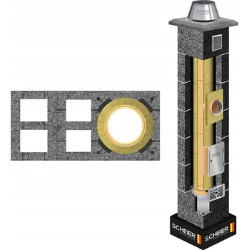 Komín Keramický komín zateplený komínový systém 200 6m