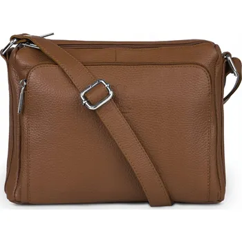 Kabelka Vera Pelle kabelka z pravé lícové kůže – hnědá