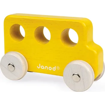 Hračka Janod Sweet Cocoon auto na tlačení Autobus žlutý