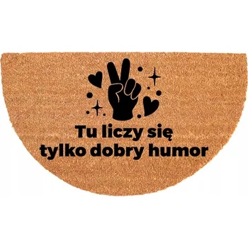 Rohožka KOKOSOVÁ ROHOŽKA PROTI SKLUZU 40X70CM ODOLNÁ EKOLOGICKÁ PŮLKRUHOVÁ