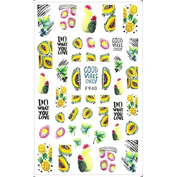 samolepka Samolepky na nehty Samolepící 3D Ovoce R61