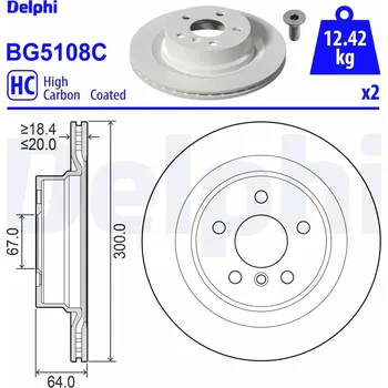 Brzdový kotouč Brzdový kotouč DELPHI BG5108C
