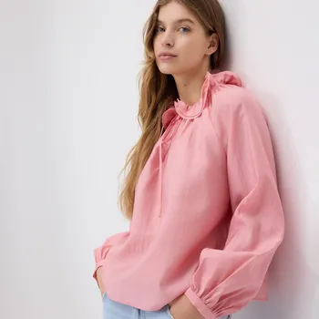 Dámská halenka Reserved - Halenka ze směsi lyocellu - pastelově růžová - 989HF-03X - 989HF-03X-L