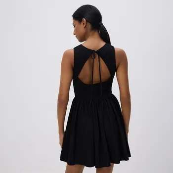 Dámské šaty Reserved - Mini šaty s vázáním - černý - 908GA-99X - 908GA-99X-M