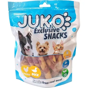Pamlsek pro psa JUKO petfood s.r.o. Chicken & Duck Roll JUKO Snacks 250 g