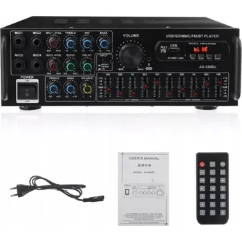 Hi-Fi komponenty DIGITÁLNÍ STEREO ZESILOVAČ BLUETOOTH 2000W VYSOKÝ VÝKON S DÁLKOVÝM OVLÁDÁNÍM