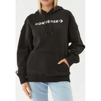 Pánská mikina Converse Mikina s kapucí Fleece Hoodie Emb 10025690-A06 Černá S