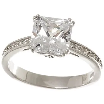 Prsten Dámský stříbrný prsten se zirkony AGG212