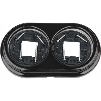 vypínač Rámeček dvojitý Alkri-Light černý