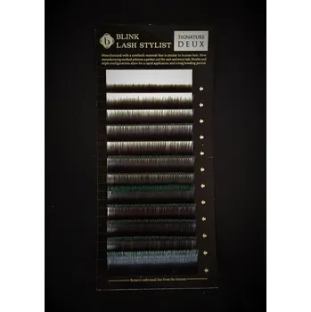 Péče o řasy a obočí BL LASHES Melírované řasy B 0,15/ MIX - ZELENÉ