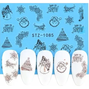 Samolepky na nehty VZORY SOBŮ vánoční H58