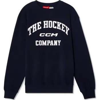 Pánská móda Mikina CCM Athleisure Fleece Crewneck YTH, tmavě modrá, Dětská, S CCM