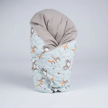 Zavinovačka Tulimese Péřová zavinovačka lesní partička cappuccino VELIKOST ZAVINOVAČKY: VELIKOST 80X80 CM, VARIANTY PROVEDENÍ: ZAPÍNÁNÍ NA KNOFLÍKY