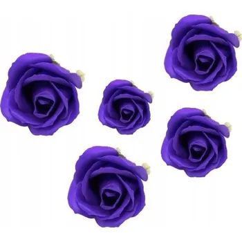 umělá květina MYDLENÉ KVĚTY tmavě modrá růže z mýdla voní jako DÁREK KYTICE 5ks v krabičce