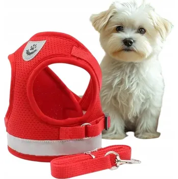 Postroj pro psa BEZTLAKOVÉ PRODYŠNÉ POSTROJE S VODÍTKEM PRO PSA KOČKU VELIKOST S REFLEXNÍ