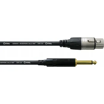 Audio kabel Kabel XLR - jack 6,3 mm Cordial CCM 5 FP 5 m