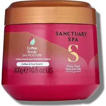 Tělový peeling SANCTUARY SPA Kávový peeling Ruby Oud s přírodními oleji, 300 g