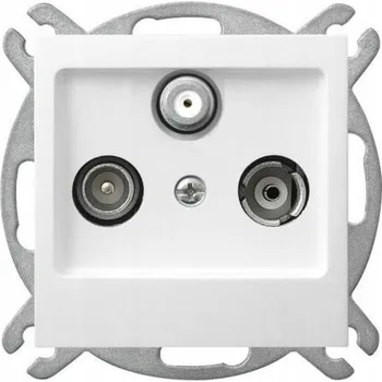 Elektrická zásuvka Anténní zásuvka nástěnná Ospel bílá