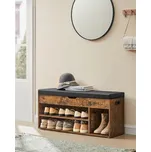 VASAGLE Sedací botník s úložným prostorem hnědý 100 x 44 x 30 cm