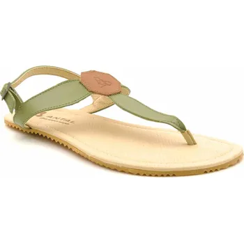 Dámské sandále Antal dámské kožené barefoot sandálky Marisol Olive zelené Velikost: 39