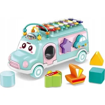 Bavytoy Vkládačka autobus s xylofonem - modrý