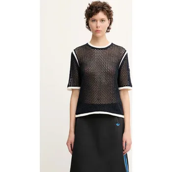 Tričko adidas Originals x Wales Bonner Knit, M, námořnická modř, 59X
