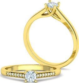 Zásnubní prsten COUNTESS 45 / Růžová / Diamant 0.210ct