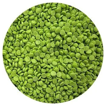 Jedlá dekorace na dort Cukrové zdobení zelené konfety 80g - I LOVE CAKES