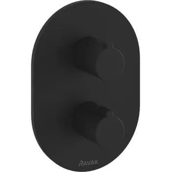 Vodovodní baterie Nástěnná vanová a sprchová baterie Ravak Chrome černá