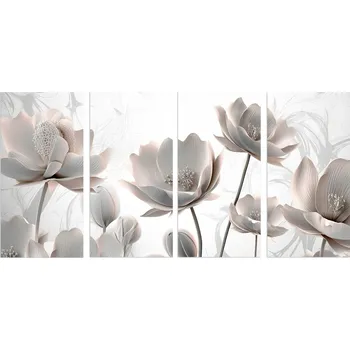 Obraz Obrazy na zeď do ložnice Nástěnná dekorace do obýváku XXL Květiny 80x160