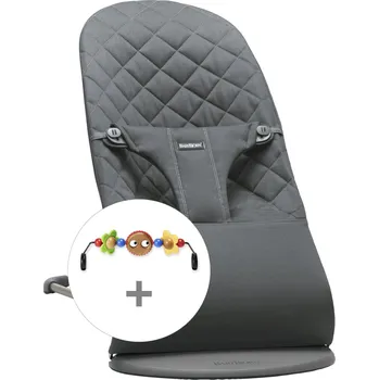 BABYBJÖRN Lehátko Bliss Cotton, Anthracite s hračkou