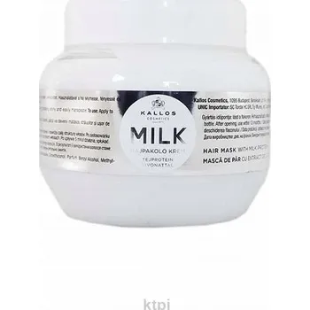 Vlasová regenerace Kallos Milk Hair Mask Maska na vlasy s mléčným proteinem pro suché a poškozené vlasy 275 Ml
