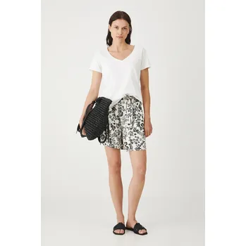 Šortky s příměsí lnu Medicine RS25.SZDB13 béžová 02A, vel. XL