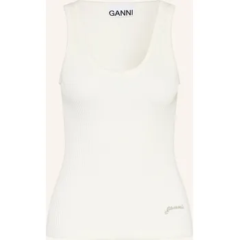 Ganni Dámský Top S Ozdobnými Kamínky, režná, 42