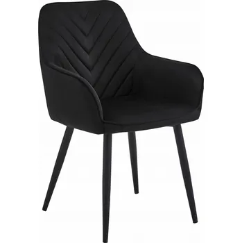 Jídelní židle Židle NANA - černý samet / černé nohy x 1