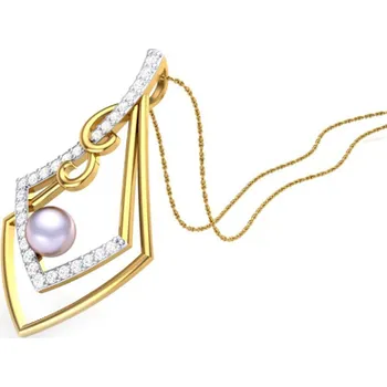 Náhrdelník Dámský náhrdelník FOREVER s perlou Bílá / Akoya a diamanty