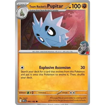 Karetní hra Team Rocket's Pupitar 095/182 - Destined Rivals Typ karty: Reverse Holo