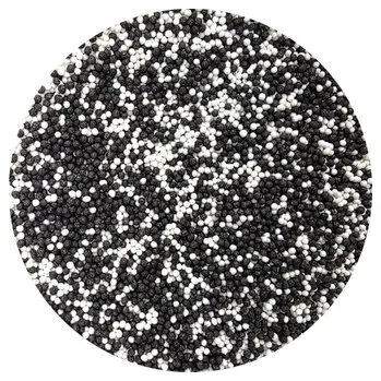 Jedlá dekorace na dort Cukrové zdobení perličky černo-bílé 80g - I LOVE CAKES