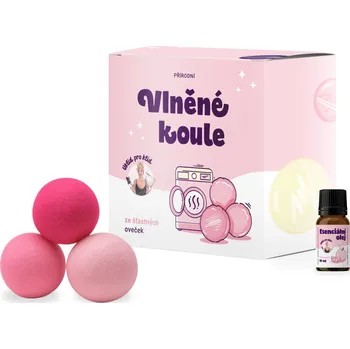 Praní a péče o prádlo Úklid pro klid Vlněné koule do sušičky - 3 ks Barva: Růžová, Vůně: Citrón