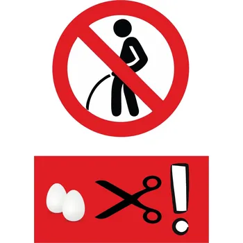 Plechová cedule Plechová cedulka – Nečůrat, jinak stříhat Provedení: Dibond: 30 x 20 cm