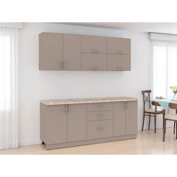 Kuchyňská linka Kuchyně TILERO 200 cm, toffee +možnost VÝNOSU + vyzvednutí ZDARMA