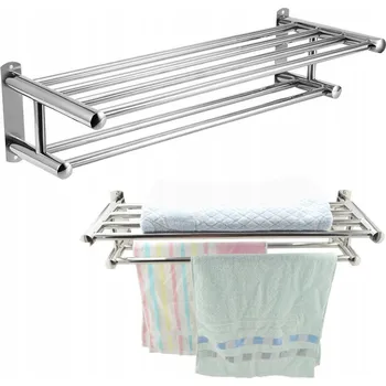 Držák na ručník KOUPELNOVÁ POLICE ZÁVĚSNÁ S DRŽÁKEM NA RUČNÍKY