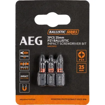 Bit Zesílené bity Ballistic 25 mm PZ1 SDriver 3 ks AEG AAK253PZ1