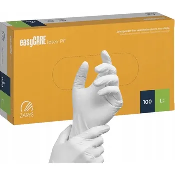 Vyšetřovací rukavice Rukavice na jedno použití Zarys latexové bez pudru L 100 ks