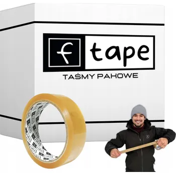 Lepicí páska Balicí páska F-Tape průhledná, šířka 25 mm, délka 54 m, 72 ks