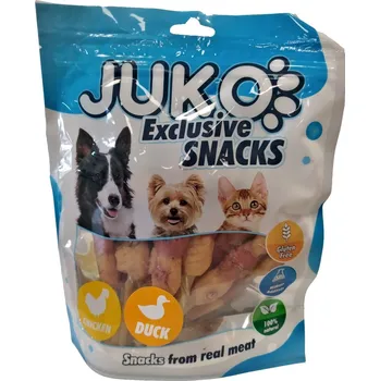 Pamlsek pro psa JUKO petfood s.r.o. Delicious triple Kabobs JUKO Snacks 250 g