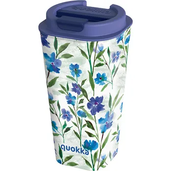 QUOKKA plastový cestovní hrnek FLUX DITSY BLOOM 450 ML TERMO