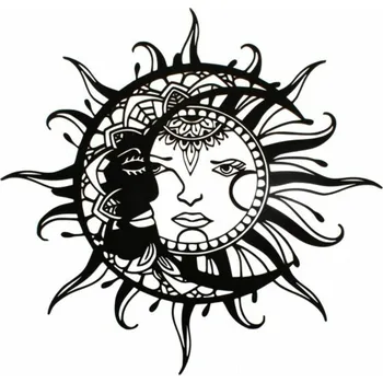 Casa de Engel Home Dřevěná dekorace na zeď - slunce, 0/25 Fialová UNI (2830154)